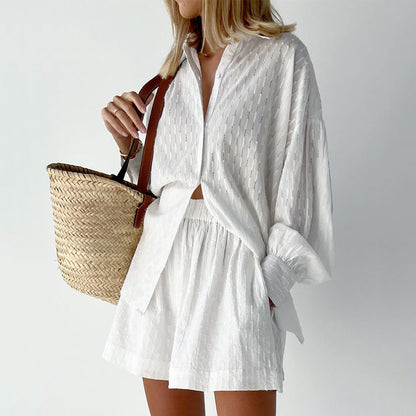 Traje de verano ligero mujer – Blusa y shorts frescos - Vestiria