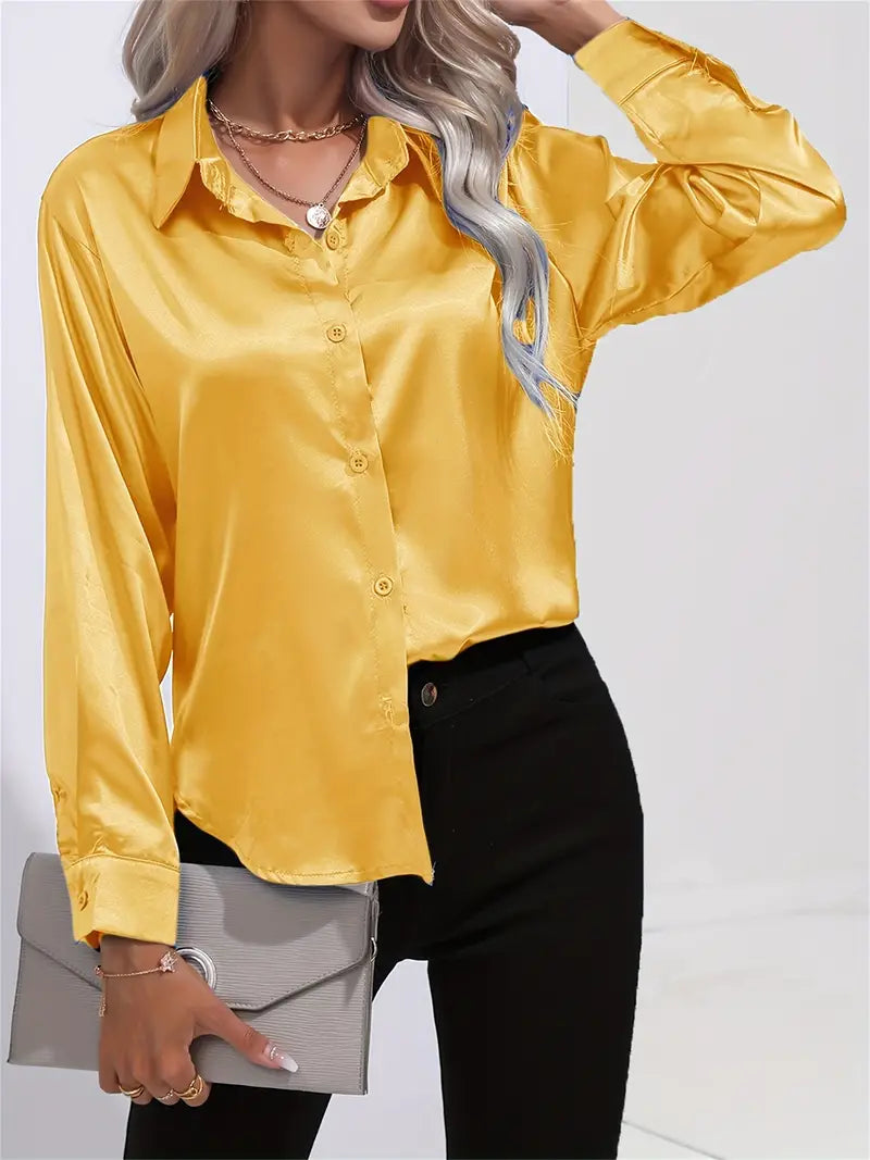 Blusa Satén Elegante Mujer - Vestiria