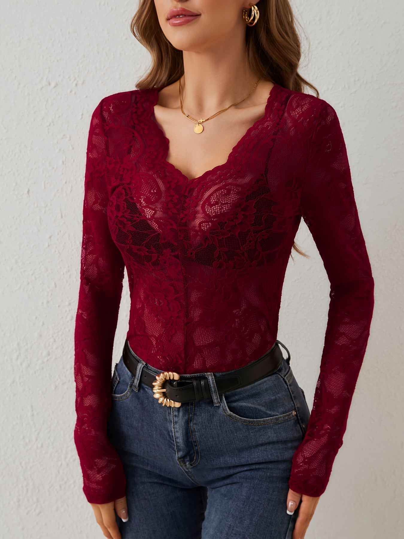 Vestido ceñido de lentejuelas con mangas largas mujer