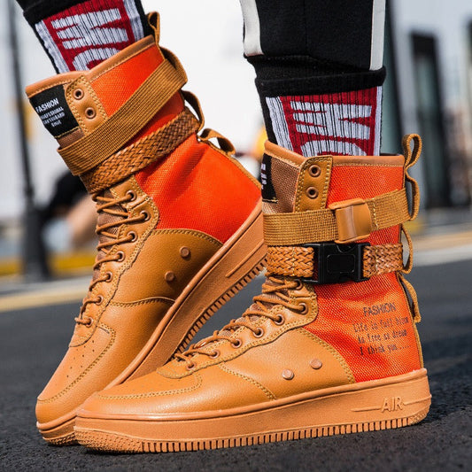 Botas Hombre Cuero Alto Resistente Urbano - Vestiria