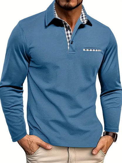 Polo Hombre Manga Larga Clásico y Cálido