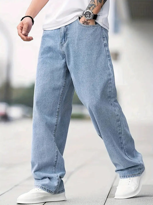 Pantalón Vaquero Amplio Hombre Moda Urbana - Vestiria