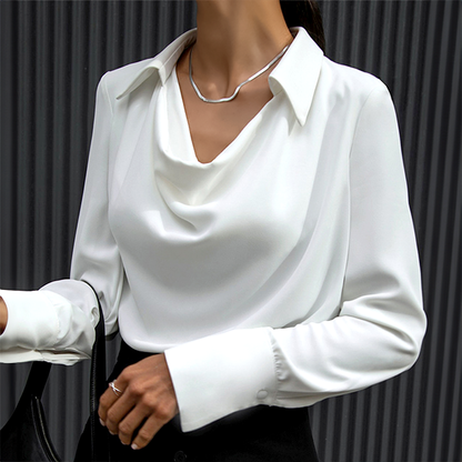 Blusa Seda Femenina Elegante