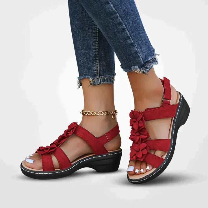 Sandalias Mujer Verano Florales Cómodas - Vestiria