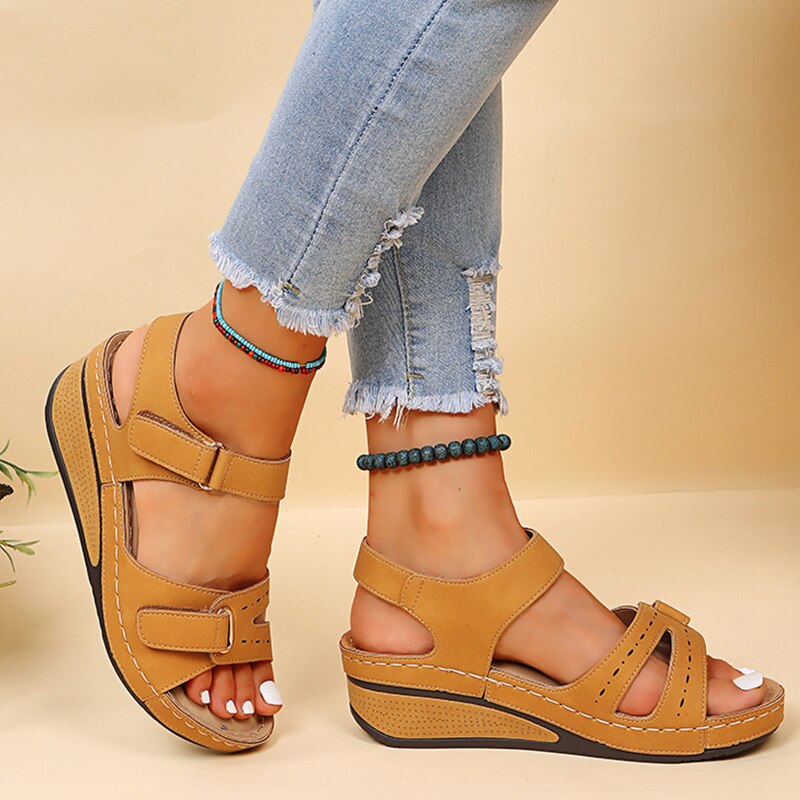 Sandalias cómodas mujer estilo clásico con soporte ortopédico
