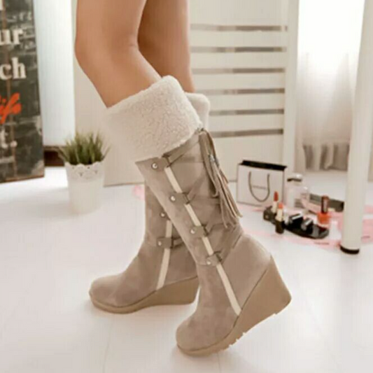 Botas Mujer Cuña Pelo Invierno - Vestiria