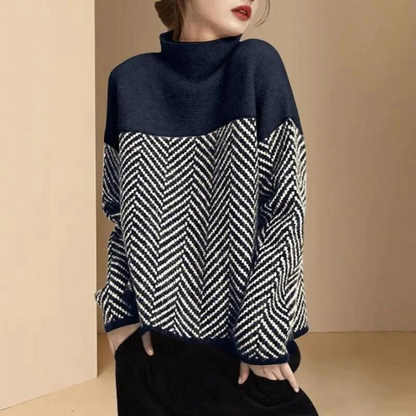 Jersey Elegante Cuello Alto Mujer