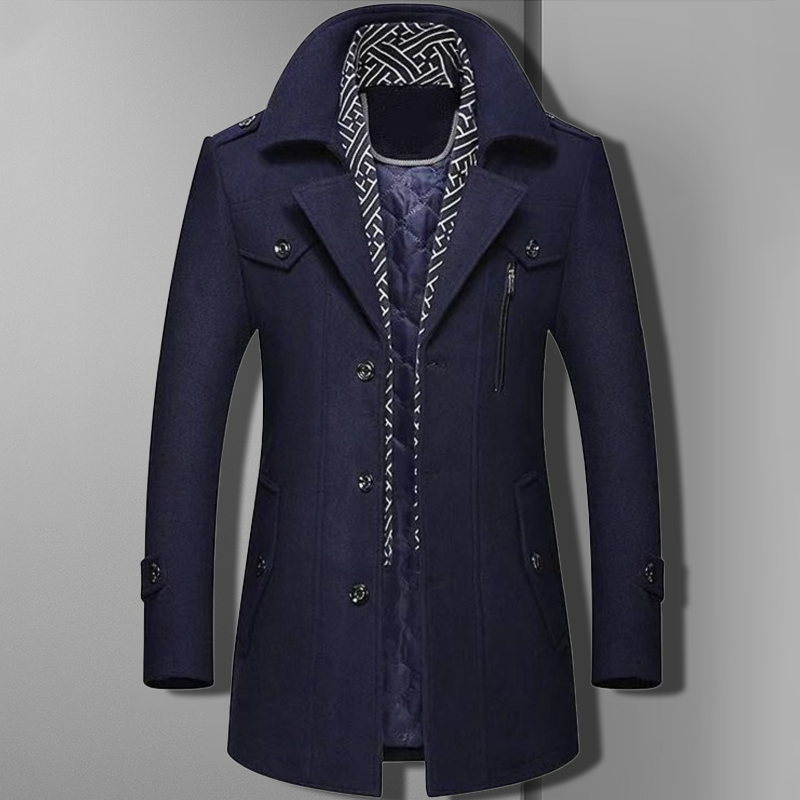 Chaquetón de lana cálido invierno hombre - Vestiria