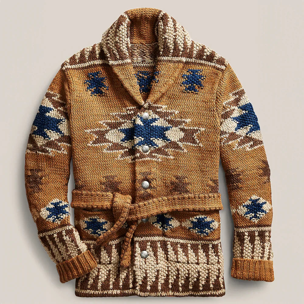 Chaquetón de punto con lazo cálido