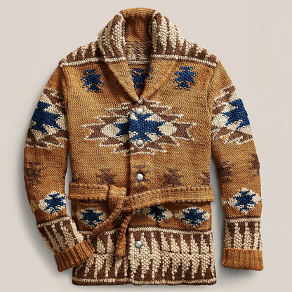 Chaquetón de punto con lazo cálido