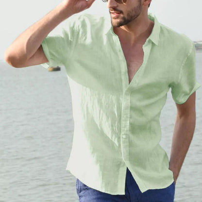 Camisa Hombre Lino Verano Ligera