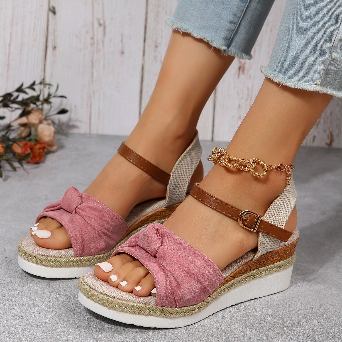 Sandalias Mujer Verano Cómodas con Hebilla Regulable