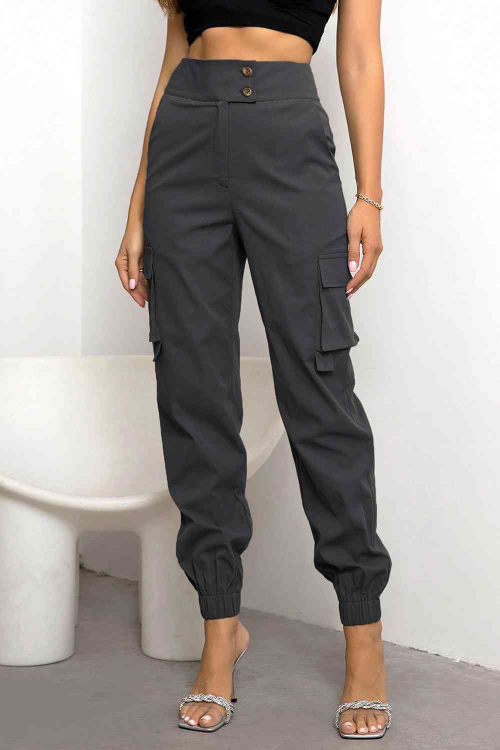 Pantalón Jogger Cargador Cómodo Cintura Alta