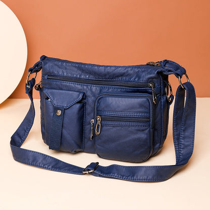 Bolso bandolera mujer cuero sintético práctico
