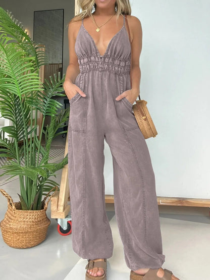 Mono suelto cómodo pantalón ancho