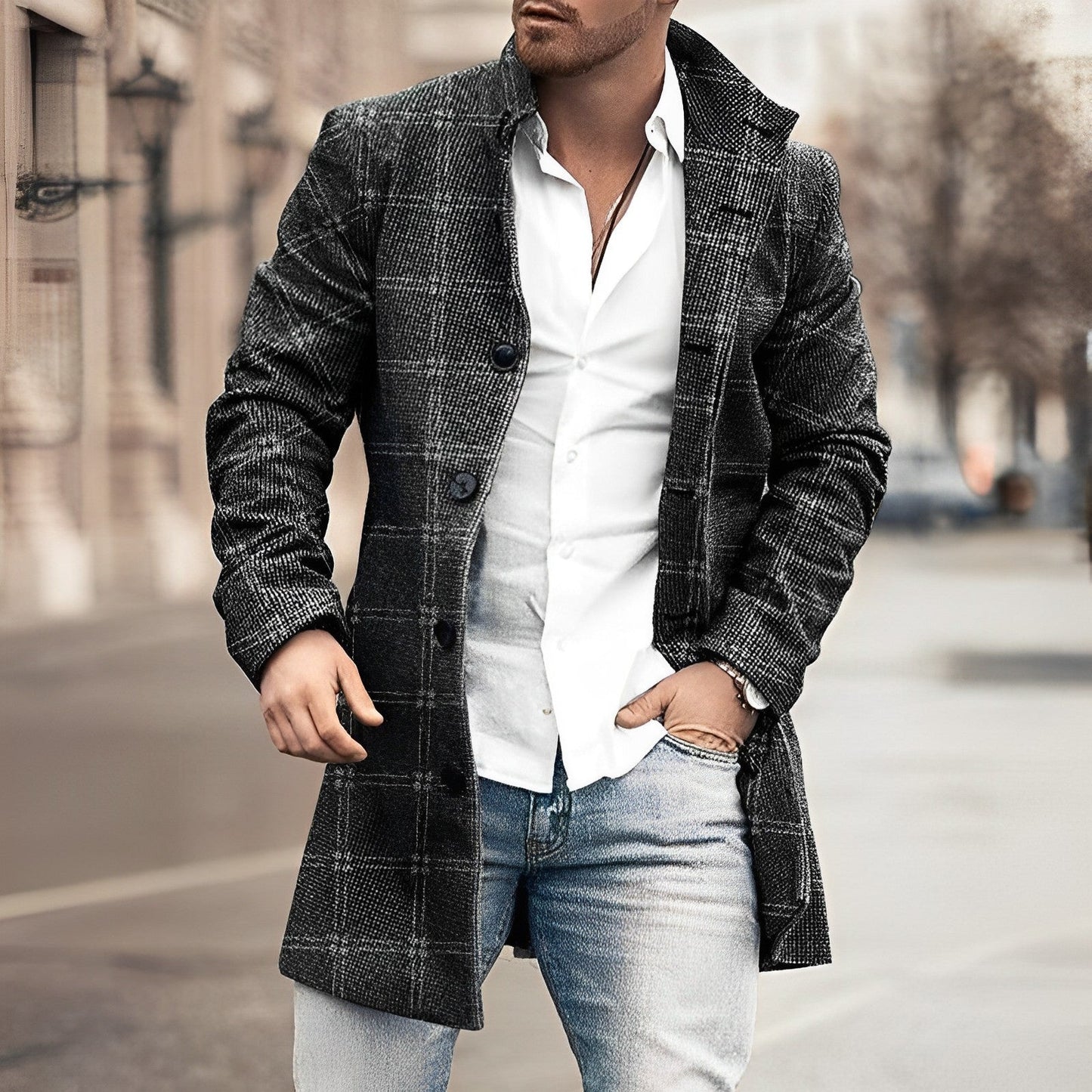 Chaquetón Hombre Largo Estilo Urbano - Vestiria
