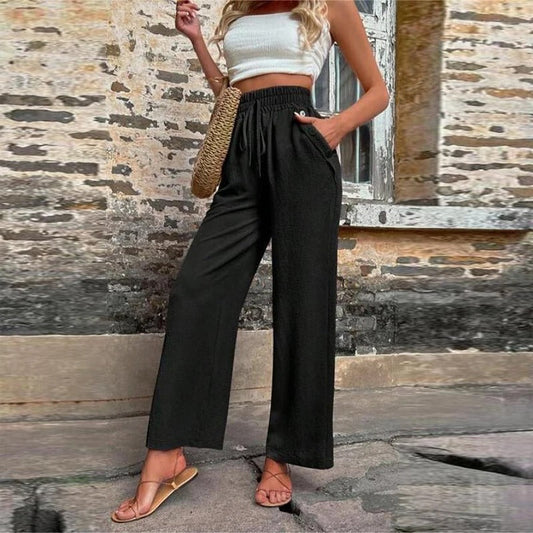 Pantalón Cintura Alta Confortable Mujer - Vestiria