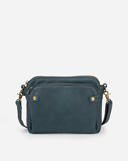Bolsa de mano de cuero auténtico