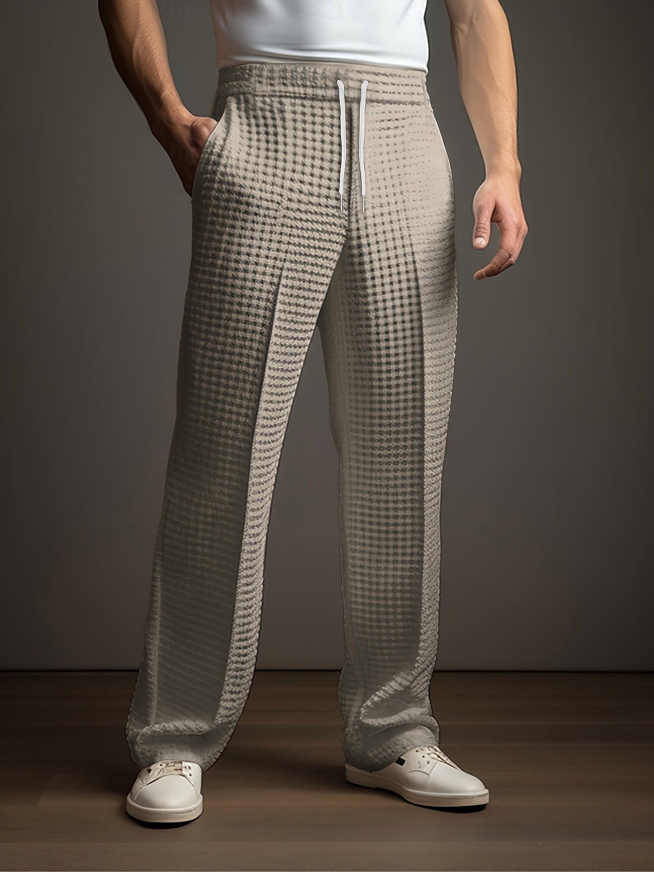 Pantalón cómodo hombre con textura elastizada