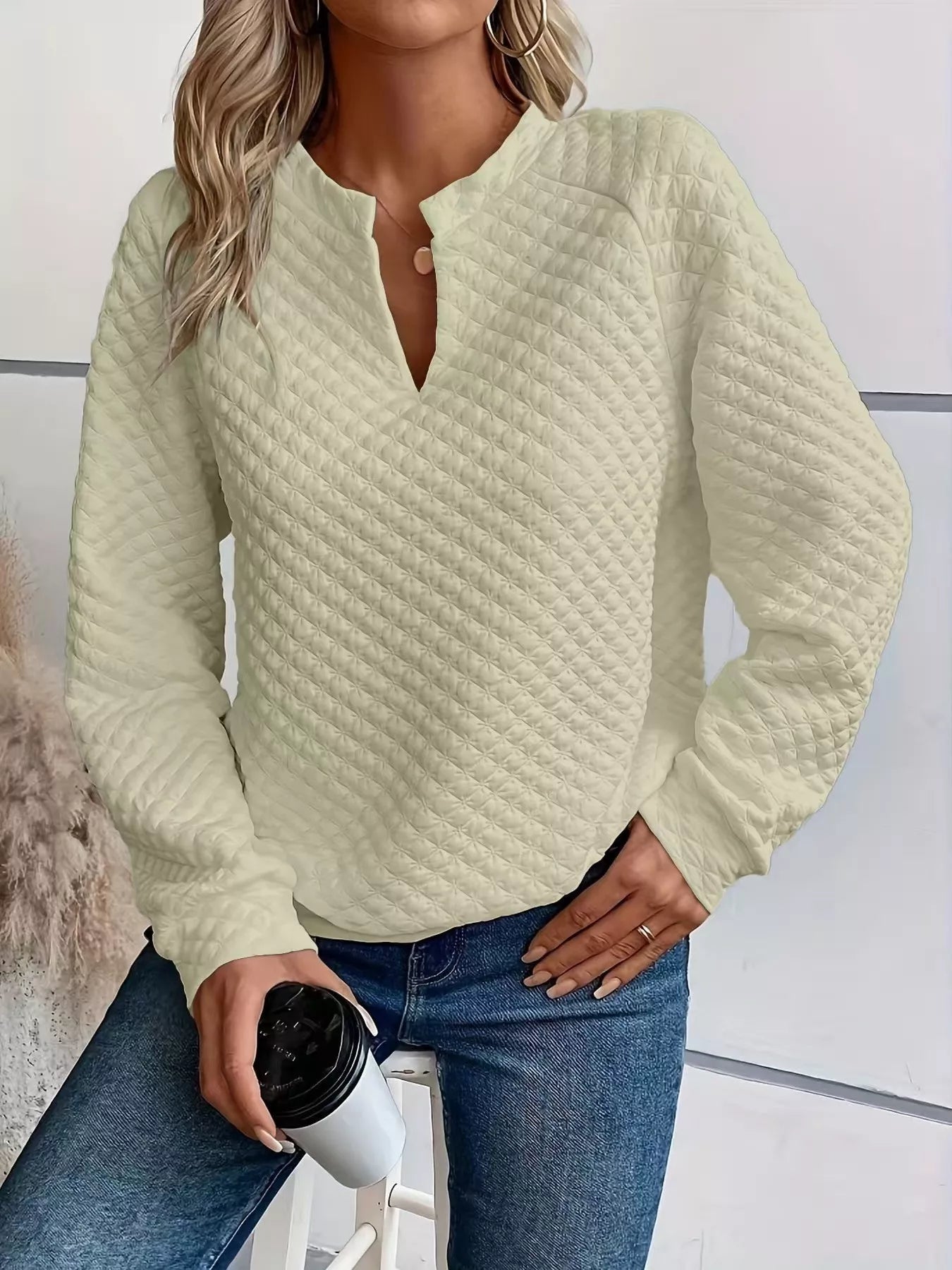 Jerséis Mujer Cuello V Acogedor
