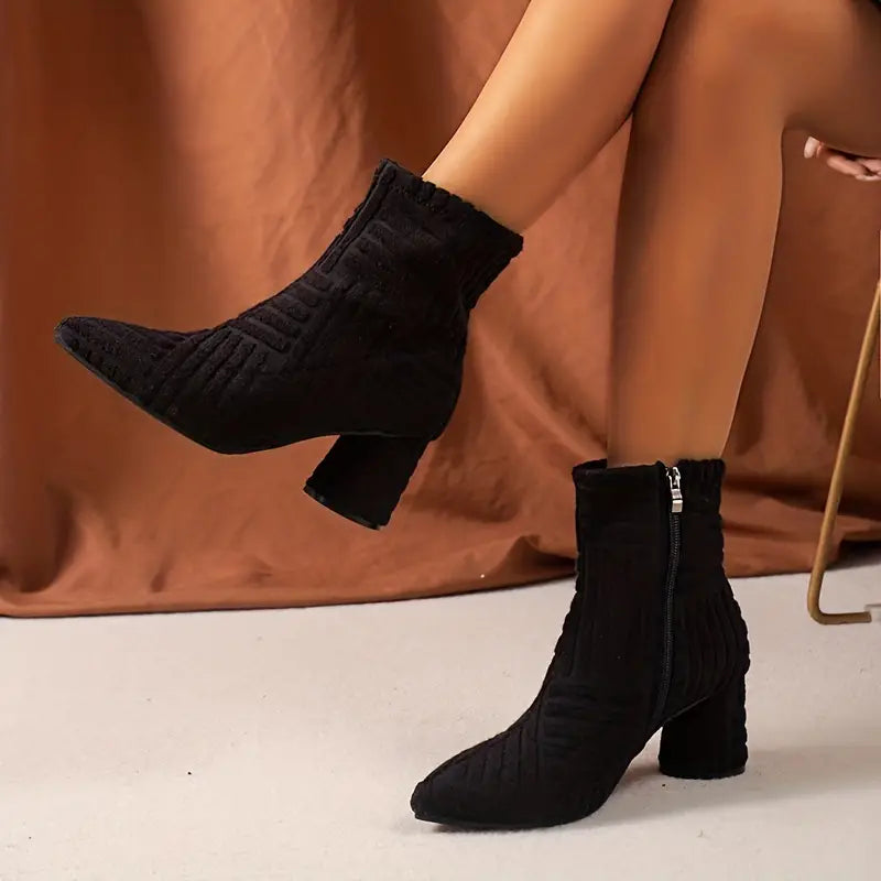 Botas Mujer Tacón Alto Monocolor - Vestiria