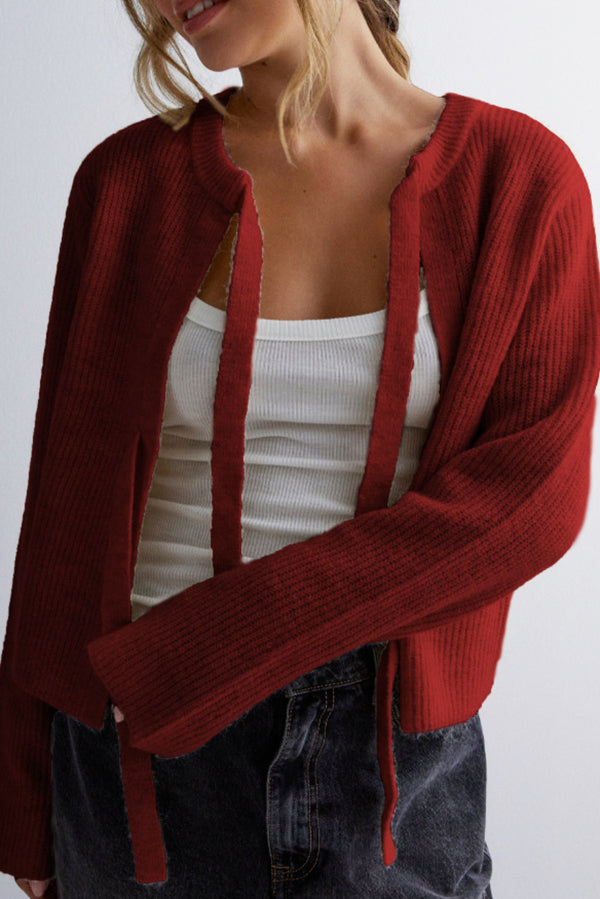 Chaqueta de punto elegante con cierre de botones