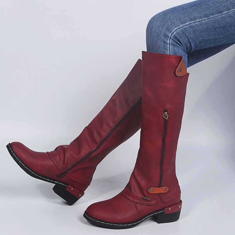 Botas Mujer Cremallera Alta Moda