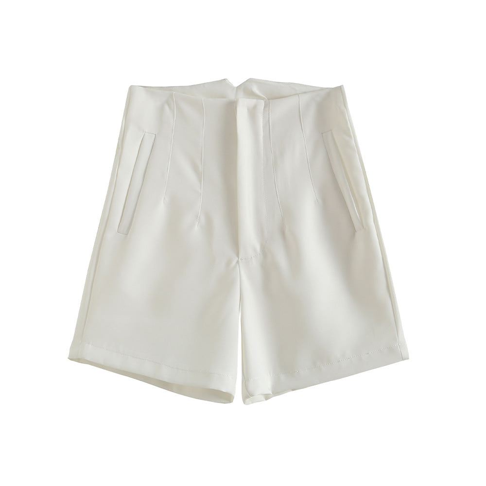 Short Mujer Cintura Alta con Bolsas Laterales
