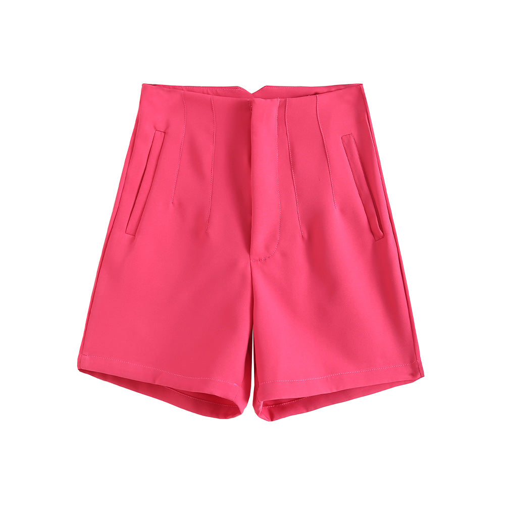 Short Mujer Cintura Alta con Bolsas Laterales