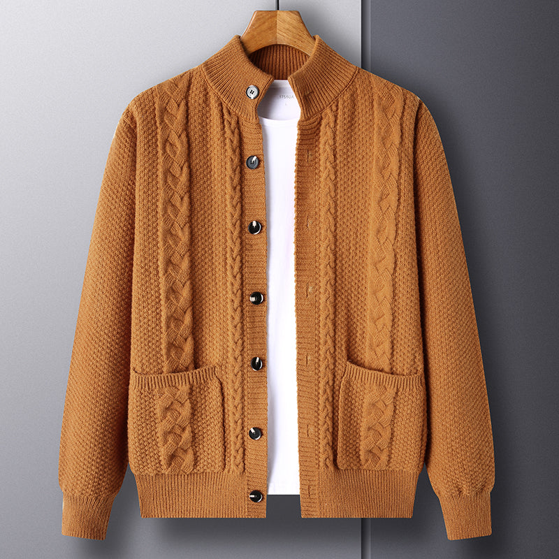 Jersey de Hombre Plaid Puntos Lana Cálida