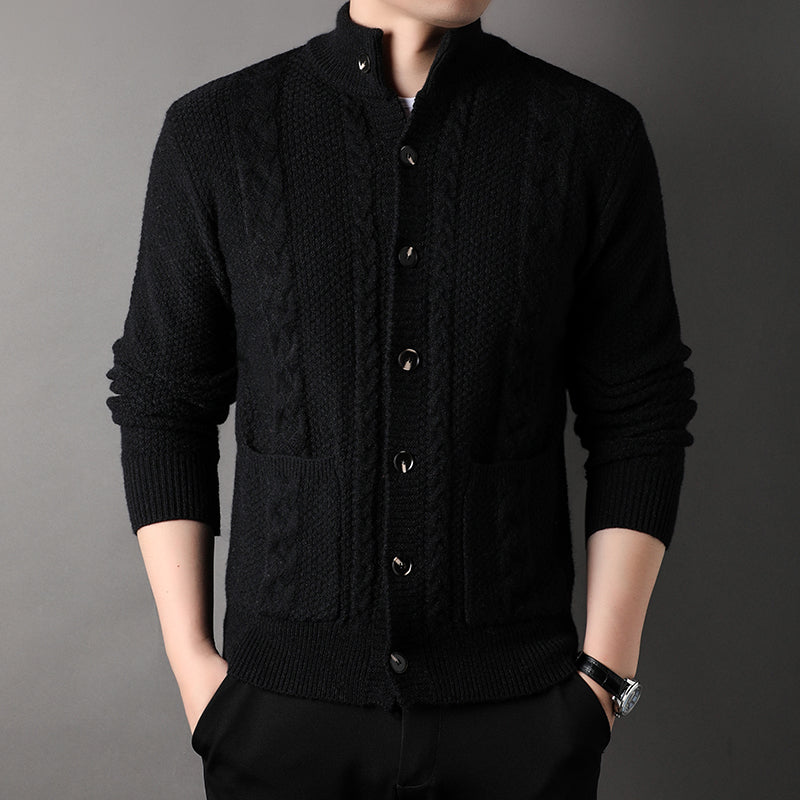 Jersey de Hombre Plaid Puntos Lana Cálida