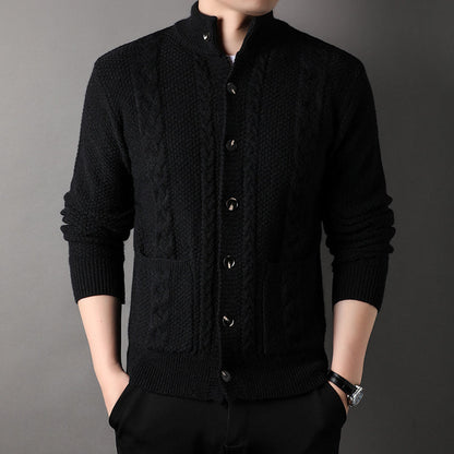 Jersey de Hombre Plaid Puntos Lana Cálida