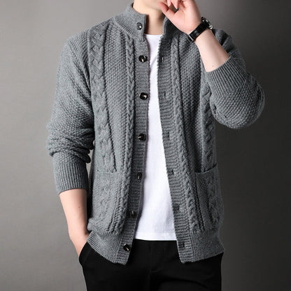 Jersey de Hombre Plaid Puntos Lana Cálida