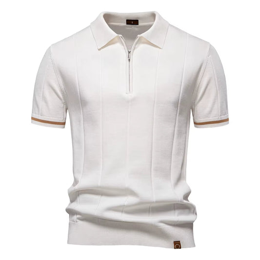 Polo deportivo hombre manga corta con cremallera - Vestiria