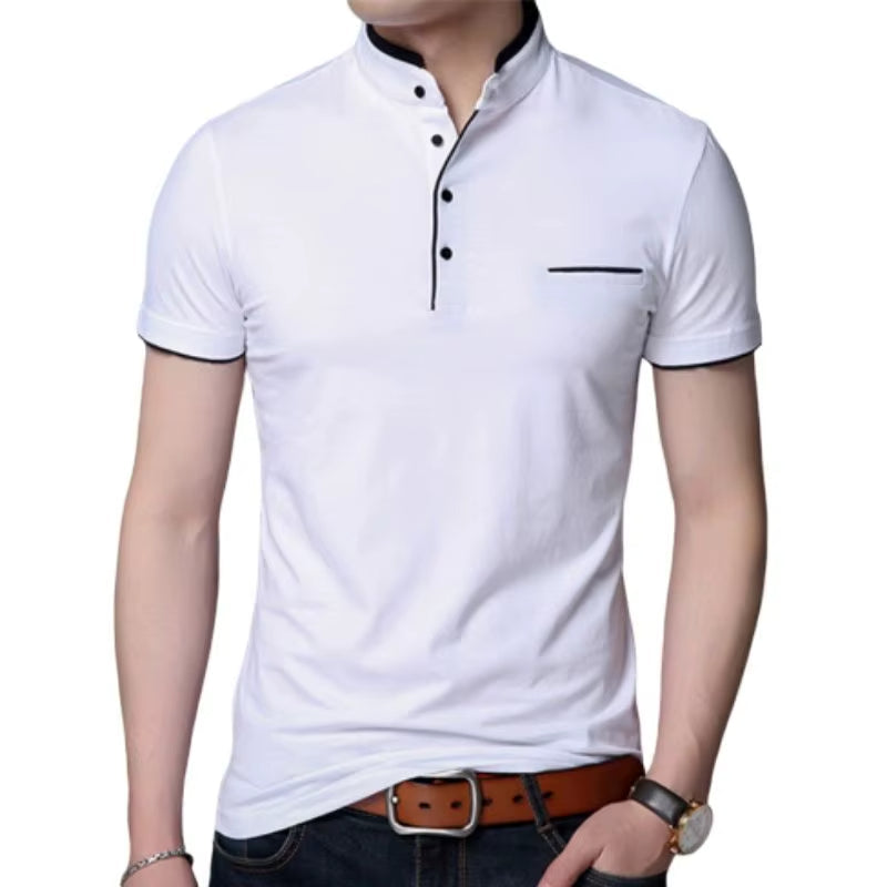 Polo Hombre Clásico Cuello Mao Diseño Contraste - Vestiria