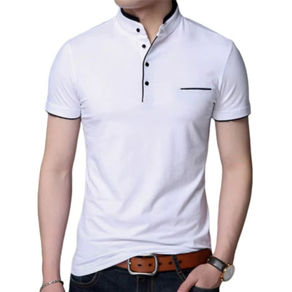Polo Hombre Clásico Cuello Mao Diseño Contraste - Vestiria