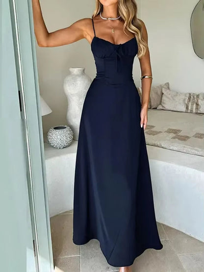 Vestido Mujer Escote Corazón con Tirantes Delicados