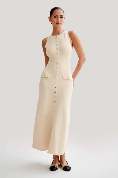 Vestido Elegante Mujer Sin Mangas - Vestiria