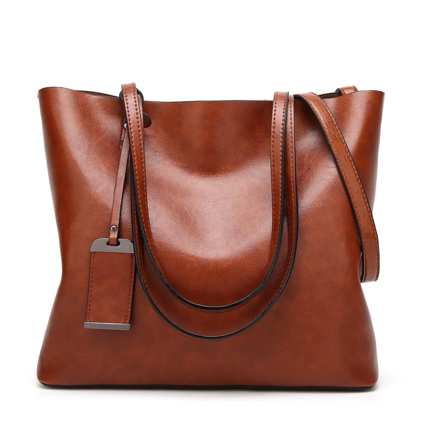 Bolso Mujer Cuero Clásico Granate