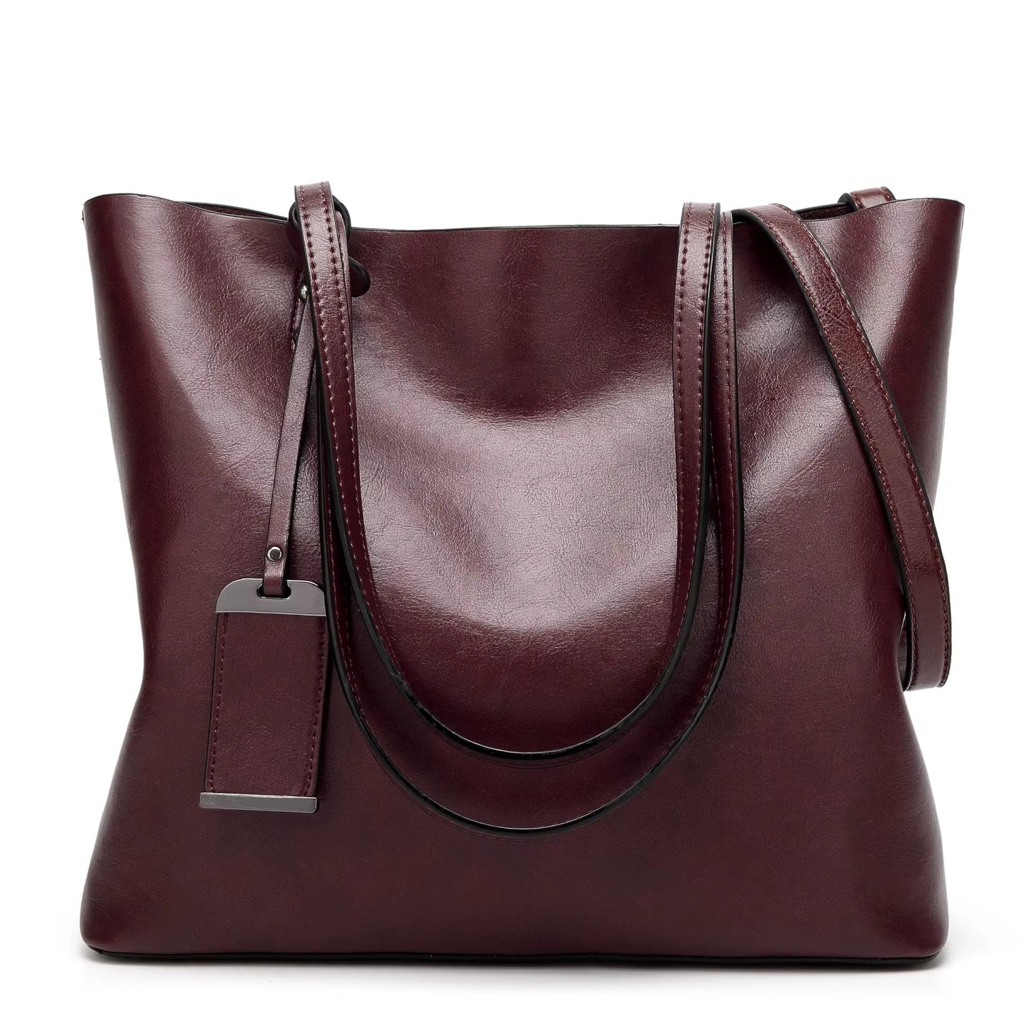 Bolso Mujer Cuero Clásico Granate - Vestiria