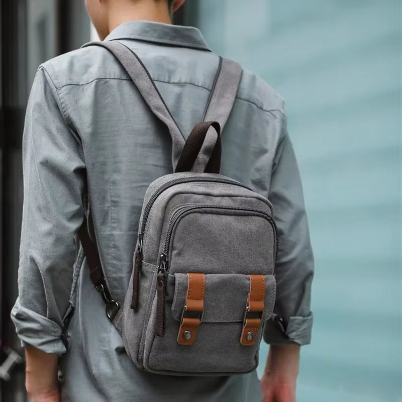 Mochila Bandolera Unisex Estilo Retro - Vestiria