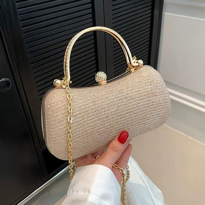 Bolso Noche Mujer Glamuroso con Asa de Estrás