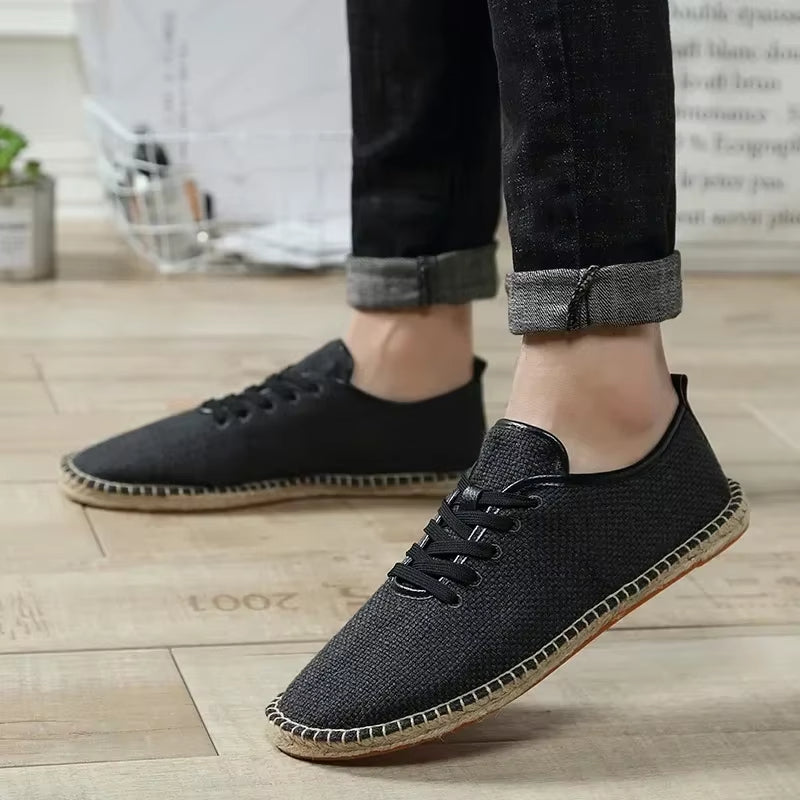 Alpargatas Hombre Lino Frescas Estilo Relajado