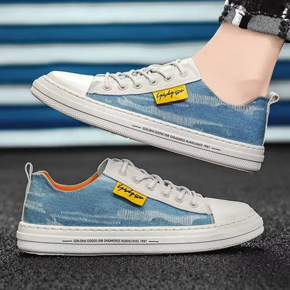 Zapatillas Hombre Deportivas Azul Denim - Vestiria