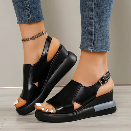 Sandalias Mujer Plataforma Sintética Diseño Abierto → Sandalias Plataforma Mujer Abierto Talón Alto