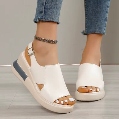 Sandalias Mujer Plataforma Sintética Diseño Abierto → Sandalias Plataforma Mujer Abierto Talón Alto