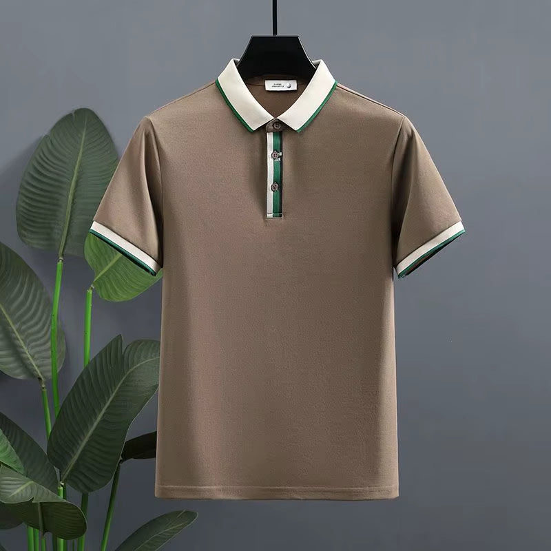 Polo Hombre Algodón Clásico Cuello Redondo