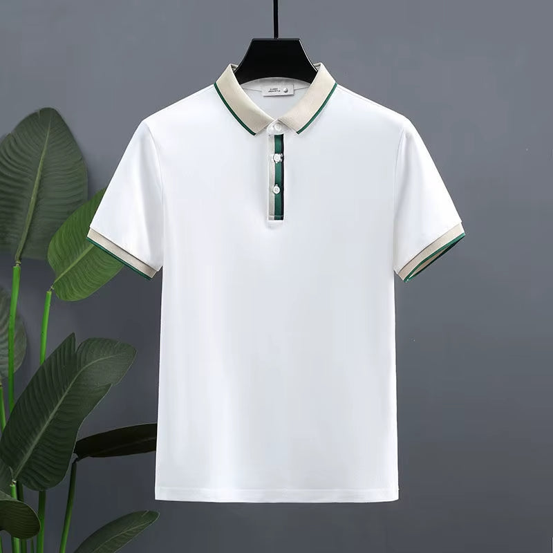 Polo Hombre Algodón Clásico Cuello Redondo
