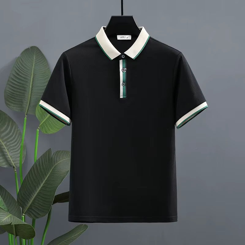 Polo Hombre Algodón Clásico Cuello Redondo
