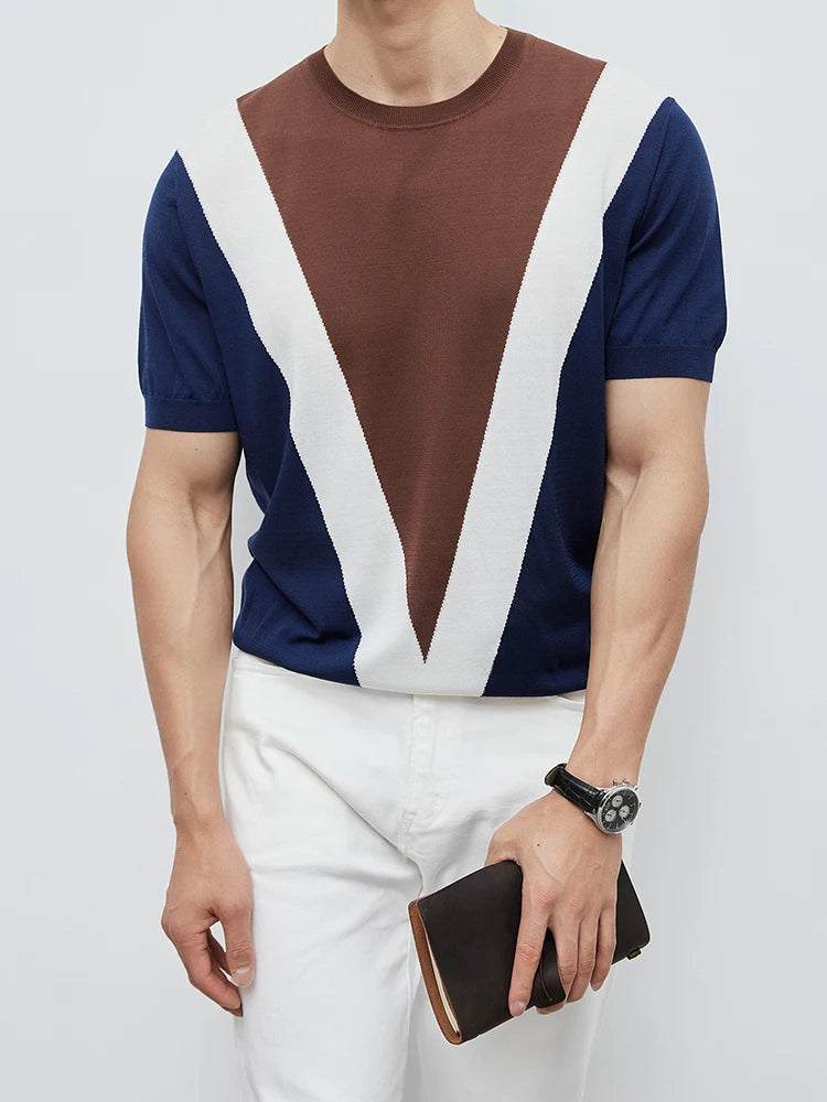 Camiseta Hombre Estampado Geométrico Único - Vestiria